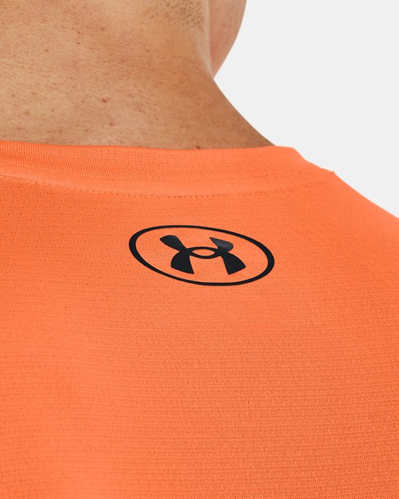 Men's UA Tech™ Vent Short Sleeve, Orange, pdpMainDesktop image number 3